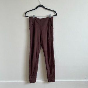 Girlfriend Collective high rise compressive pocket legging in Earth